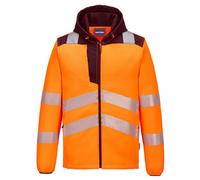 Portwest PW335 PW3 Hi Vis Technical Fleece Durable Knitted Fabric Reflective Tape UV Protection Secure Pockets Adjustable Hood Certified Safety Workwear
