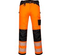 Portwest PW34 Hi Vis Work Trousers Orange / Black 30" 29"