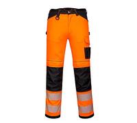 Portwest PW340 Men's PW3 Hi Vis Work Trousers Orange/Black Short, 32