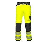 Portwest PW340YBS38 Hi-Vis Work Trouser, Yellow/Black Short, 38