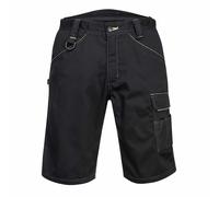 Portwest PW349 PW3 Multi Pocket Cargo Summer Work Shorts Black 30 - 42" Waist