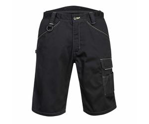 Portwest PW349 PW3 Multi Pocket Cargo Summer Work Shorts Black 30 - 42" Waist