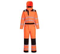 Portwest PW355 PW3 Hi-Vis Rain Coverall Orange/Black Chest: 2XL Inside 2XL 31"