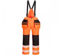Portwest PW356 PW3 Hi-Vis Rain Trousers Orange/Black Waist: 3XL Inside 3XL 31"