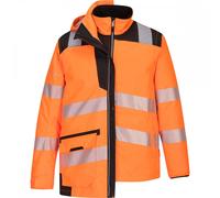 Portwest PW367 PW3 Hi-Vis 5-in-1 Jacket Orange/Black Size: 4XL Colour: 4XL