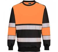 Portwest PW376 PW3 Hi-Vis Class 1 Sweatshirt Orange/Black 2XL Colour: 2XL