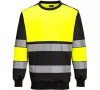 Portwest PW376 PW3 Hi-Vis Class 1 Sweatshirt Yellow/Black 3XL Colour: 3XL