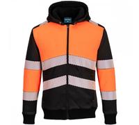 Portwest PW377 PW3 Zipped Class 1 Winter Hoodie Orange/Black 3XL Colou 3XL