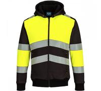 Portwest PW377 PW3 Zipped Class 1 Winter Hoodie Yellow/Black XL Colour XL