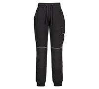 Portwest PW399 PW3 Work Joggers Comfortable Cotton Rich Jogger Style Trousers Reinforced Knees Knee Pad Pockets Multiple Secure Pockets Reflective Trim Durable Workwear, Black, XXL