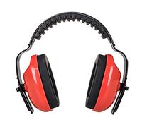 Portwest PW48 PW Classic Plus Ear Defenders Padded Headband Metal Free | Red, One Size, CE Certified, EN 352-1