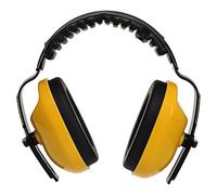 Portwest PW48 PW Classic Plus Ear Defenders Padded Headband Metal Free | Yellow, One Size, CE Certified, EN 352-1