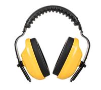 Portwest PW48 PW Classic Plus Ear Defenders Padded Headband Metal Free | Yellow, One Size, CE Certified, EN 352-1