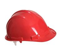 Portwest PW50 Light Adjustable Expertbase Safety Helmet Red