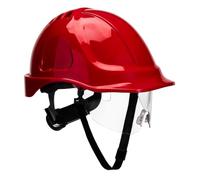 Portwest PW55 Endurance Helmet Safety Hard Hat Visor | EN 397 -30C +50C LD, EN 166 1 FT, ABS, Polycarbonate, 56-63cm Wheel Ratchet