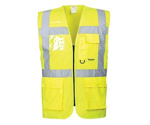 Portwest PW92 Replacement Visor Machine Washable Pull-On Design Breathable | Yellow, X Large, CE Certified, UKCA Marked, EN 166, Regular Fit, Polyester, Zip Front