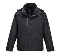 Portwest Radial 3-in-1 Jacket Waterproof Breathable Windproof Hooded Lined Coat