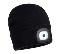 Portwest Rechargeable Twin LED Beanie Blk (Pack of 12)