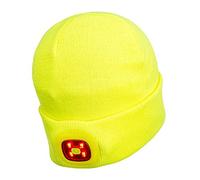 Portwest Rechargeable Twin LED Beanie, Size: One Size, Colour: Yellow, B028YER