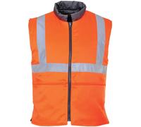 Portwest Reversible Hi Vis Bodywarmer Orange XL