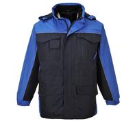 PORTWEST RipStop Contrast Parka Quilted Waterproof Hooded Work Wear Jacket Coat