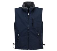 PORTWEST Ripstop Reversible Bodywarmer Fleece Lined Winter Workwear Gilet Jacket