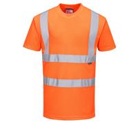 Portwest RT23 Hi Vis T-Shirt Orange Short Sleeve Rail Spec Breathable Workwear