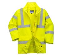 Portwest RT60 Hi Vis Waterproof Unlined Lightweight Breathable Jacket Coat