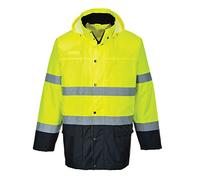 Portwest S166 Hi-Vis Contrast Rain Lite Traffic Jacket 150D Oxford Weave