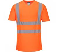 Portwest S179 V-Neck Mesh Inserts T-Shirt Orange Size: S Colour: Orang S