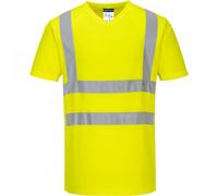 Portwest S179 V-Neck Mesh Inserts T-Shirt Yellow Size: S Colour: Yello S