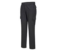 Portwest S231 Durable Flex Stretch Slim Combat Trousers Black Short, 32
