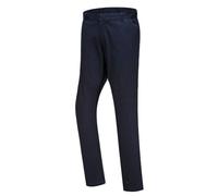 Portwest S232 Stretch Slim Chino Trousers | Metal Detector Friendly, 40+ UPF Rating, Three Pockets, Reflective Inner Hem
