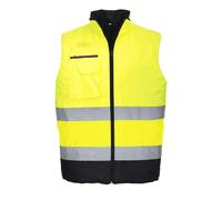Portwest S267 Hi-Vis Quilted Bodywarmer | Six Pockets, Thermal Lining, Dual ID Holder, Radio Loop