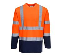 Portwest Two-Tone Long Sleeved Cotton Comfort T-Shirt