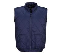 Portwest S412 Glasgow Bodywarmer Elasticated Hem Kangaroo Pocket Polycotton | Navy, X Small, Regular Fit, 35% Cotton, Front Zip Opening, Fully Lined, Mandarin Collar, Workwear, Cold Weather