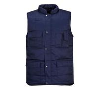 Portwest S414 Shetland Bodywarmer Long Sleeve Stud Front Lined and Padded | Navy, 5X Large, EN ISO 20345, Classic Fit, Cotton Flanette Lining, Radio Loop, Handwarmer Pockets, Phone Pocket, Workwear