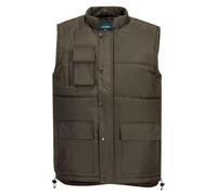 Portwest S415 Mens Gilet Showerproof Bodywarmer Six Pocket Layer | Forest Nights, 2X Large, PFAS Free Finish, Drawcord Hem, Phone And Pen Divisions