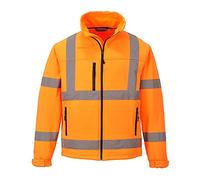 Portwest S424 Hi-Vis Classic Softshell (3L) Waterproof Zips Water Resistant