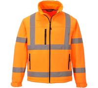 Portwest Hi-Vis Classic Softshell Jacket (3L), Size: M, Colour: Orange, S424ORRM