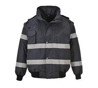 Portwest S435 Iona 4-in-1 Bomber Jacket Stud Front Opening Double PU Coated