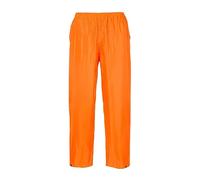 Portwest S441 Men's Lightweight Adjustable Waterproof Classic Rain Work Trousers Orange, X-Large