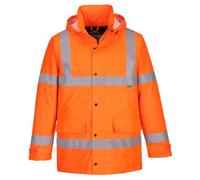 Portwest Mens Oxford Weave 300D Class 3 Hi-Vis Traffic Jacket Orange 6XL