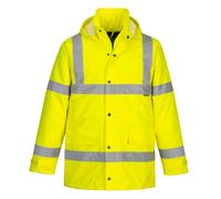 Portwest S460 Men's Winter Traffic Jacket Hi Vis Hooded Work Coat Refl
