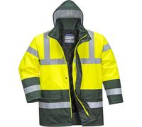 Portwest S466 Men's Waterproof Hi Vis Traffic Jacket - Reflective Safety Coat