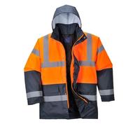 Portwest S467 Hi-Vis Contrast Winter Traffic Jacket Multi Pocket Waterproof