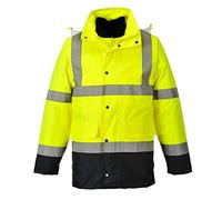 Portwest S471 Hi-Vis 4-in-1 Contrast Traffic Jacket Long Sleeve Waterproof