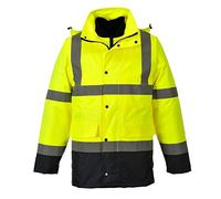 Portwest S471 Hi-Vis 4-in-1 Contrast Traffic Jacket Long Sleeve Waterproof