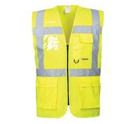 Portwest S476 Berlin Executive Hi Vis Safety Vest Waistcoat Jacket - Pockets ID