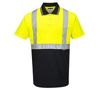 Portwest S479 Hi-Vis Contrast Polo Shirt Short Sleeve Side Vents Breathable
